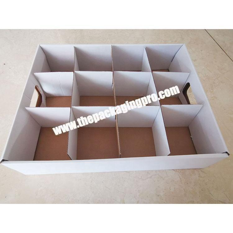 Wholesale Custom Printed Premium Apple Corrugated Paper Boxes Full Color  Printing Divider Insert Fruit Packaging Box