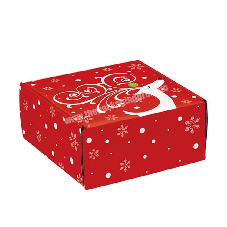 Wholesale custom printed unique corrugated packing shipping mailer gift box for christmas