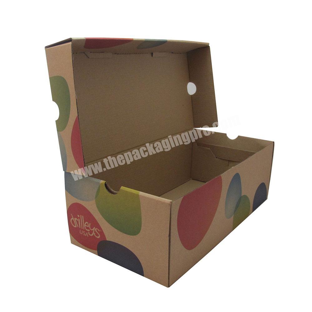 Wholesale Custom Printed With Logo Corrugated Paper Folding Cardboard Box Packaging For Shoe Box