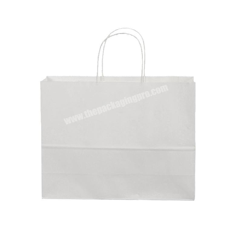 Wholesale Custom Printed Your Own Logo White Brown Kraft Gift Craft Shopping Paper Bag With Handle