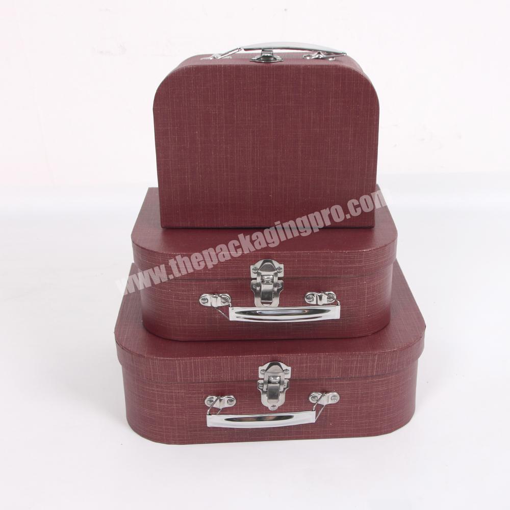 Wholesale Custom Printing Paper Box Suitcase With Metal Handle