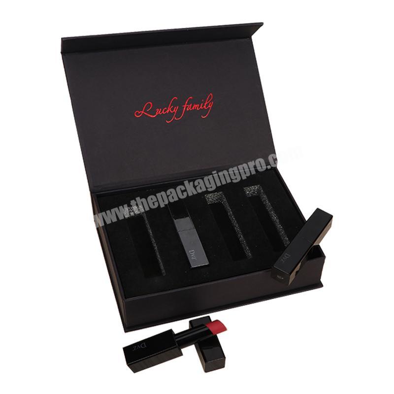 Wholesale Custom Private Label Black Cardboard Package Empty Lipgloss Box Packaging Customize Lipgloss Boxes for Lipgloss