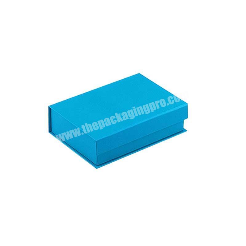 Wholesale custom rectangle blue A6 size magnetic folding gift box