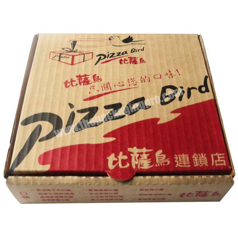 Wholesale custom recycled food grade kraft paper pizza paper box for food packaging