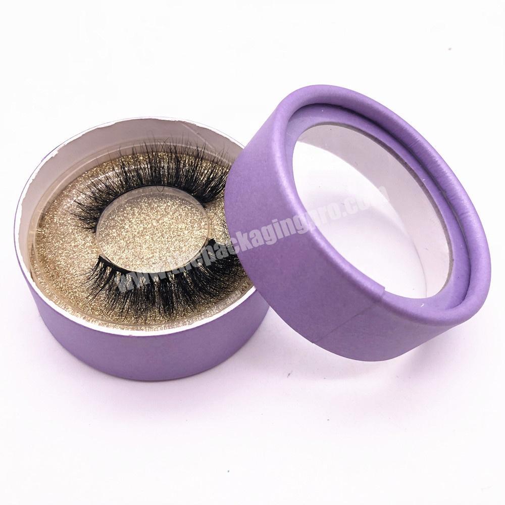 Wholesale Custom Round Eyelash Packaging Box 3d eyelashes mink lashes private label