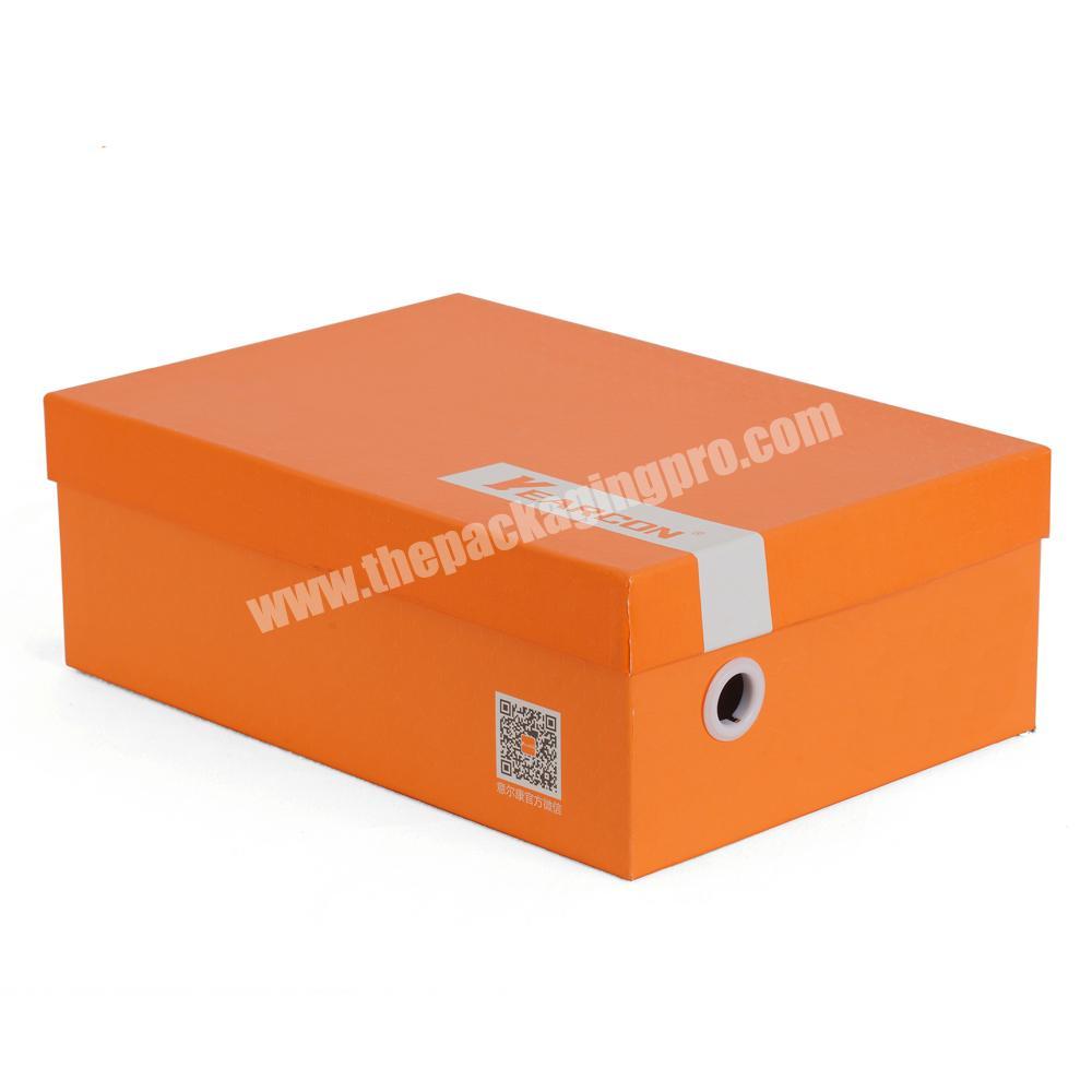 Wholesale custom shoe box packaging cardboard paper shoes boxes with custom logo