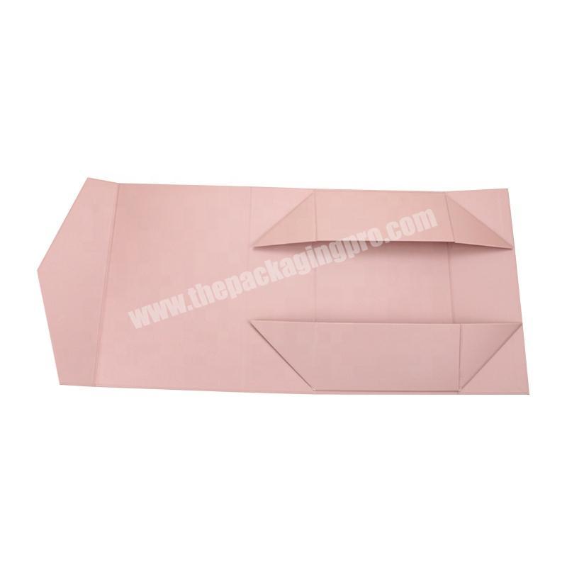 Wholesale Custom size rose gold box folding magnet closure luxury folding gift box for packaging folded boxes with magnet