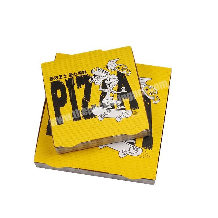 Wholesale custom white brown fast food packing pizza takeaway pizza box