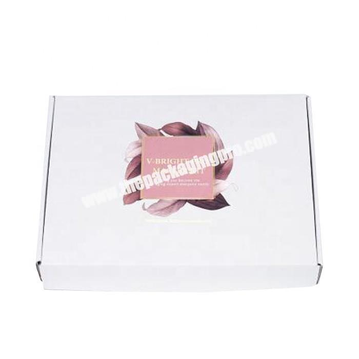 Wholesale custom white corrugated packaging mailer shipping box with logo printing