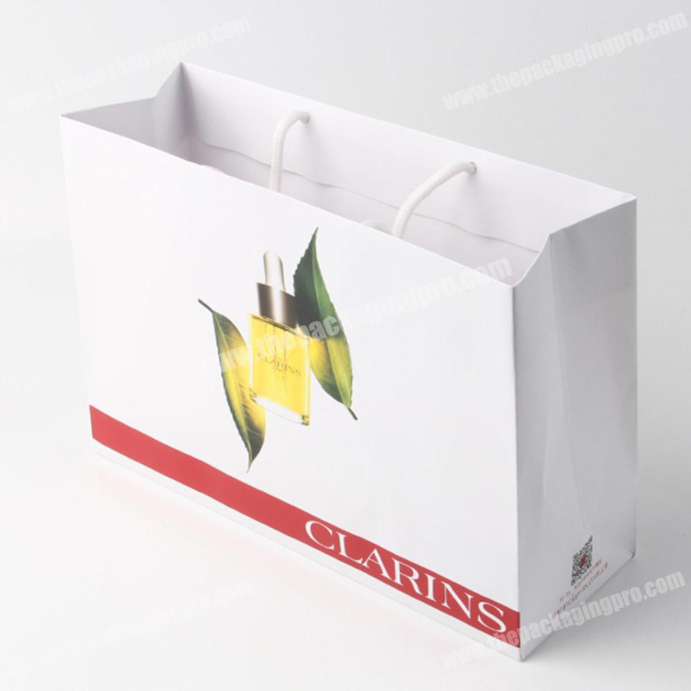 Wholesale customised white kraft paper packaging bag