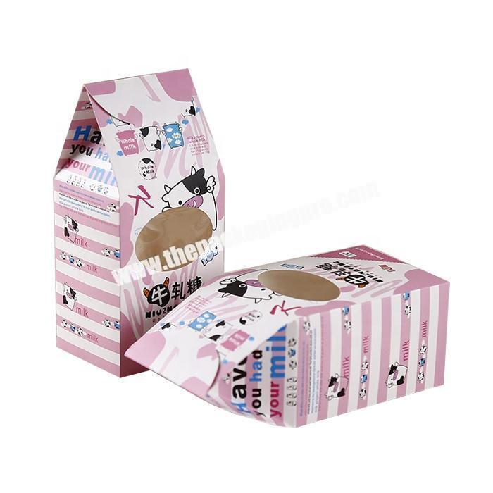 Wholesale customized cute paper candy bag with opp window
