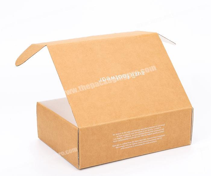 Wholesale Customized Logo Printed Die Cut Kraft Cardboard Corrugated Shipping Boxes for Shoes