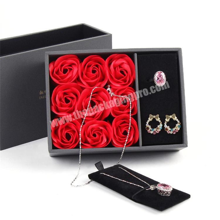 Wholesale Customized mini single rose flower with box soap flower box