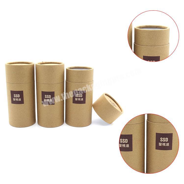 Wholesale customized natural brown kraft paper core tube round tea kraft paper tube packaging