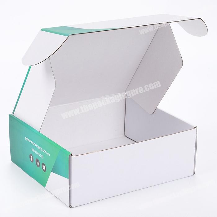 Wholesale Customized White Carton Box Paper Cardboard Packaging Corrugated Shipping Boxes with Colored Printing