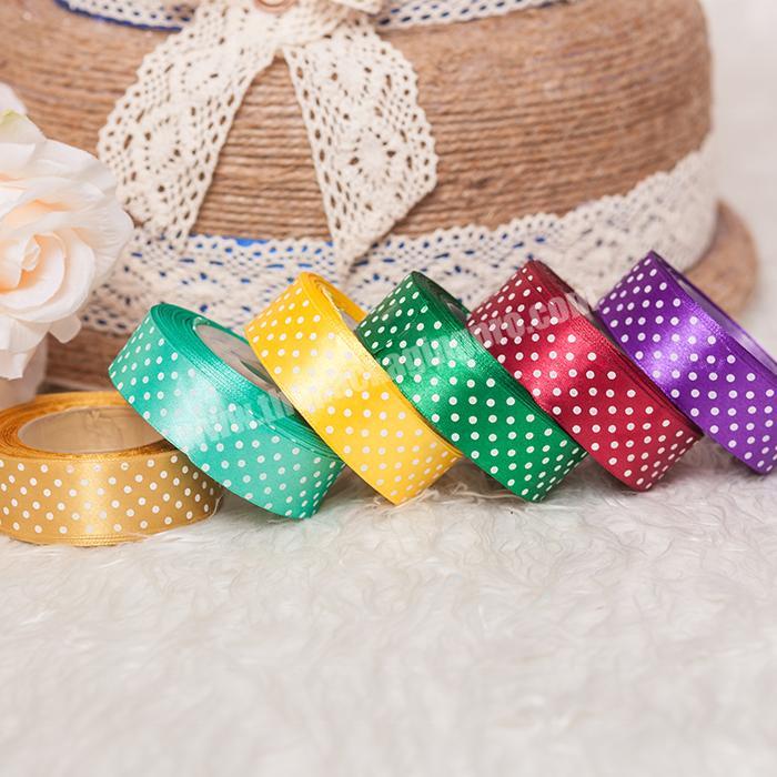 Wholesale decorations pull flower ribbon gift satin printed ribbon for christmas