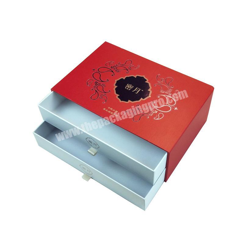 Wholesale Dressing Table Finishing Storage 2 Drawers Boxes Jewelry Earring Collecting Gift Box With Custom Logo Printing