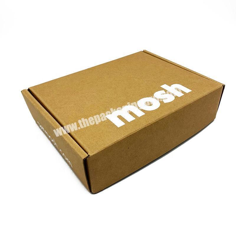 Wholesale Eco Friendly Custom Logo Easy Folding Shipping Packaging Clothes Kraft Corrugated Gift Paper Box