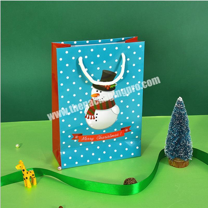 Wholesale Eco-friendly Design Printing Shopping Christmas Paper Gift Bags