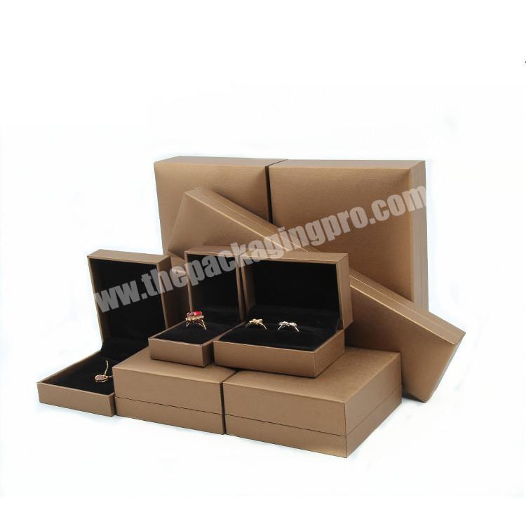 Wholesale Eco friendly luxury fancy custom small 2 pieces rigid cardboard hard paper necklace earring gift packaging