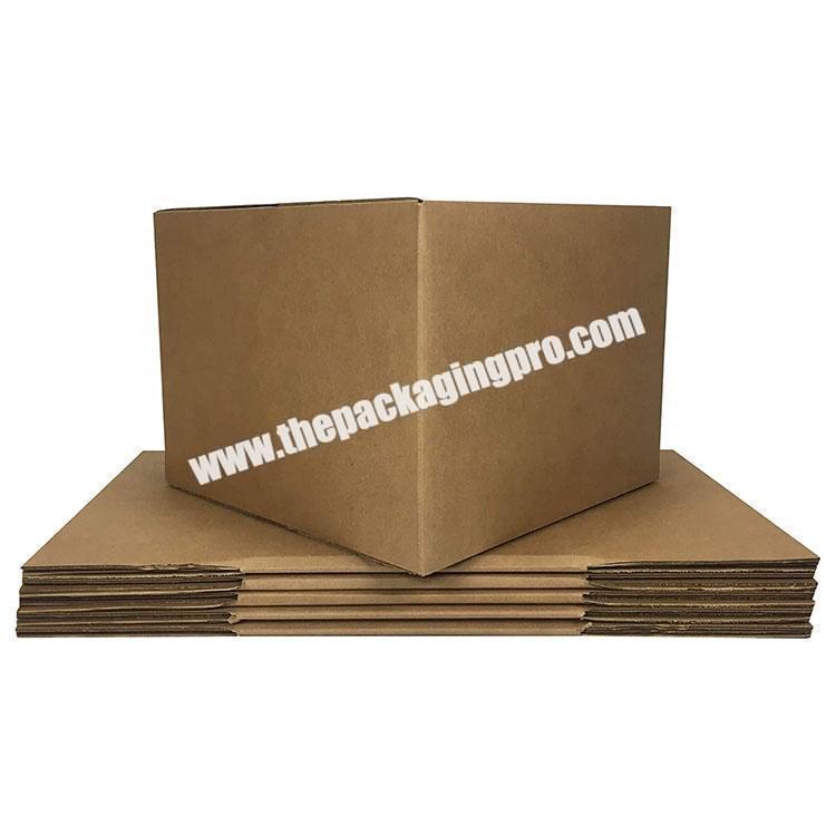Wholesale Eco Friendly Plain Brown 3 Layers Corrugated Cardboard Carton Box Strong Solid Shipping Logistics Packaging Box