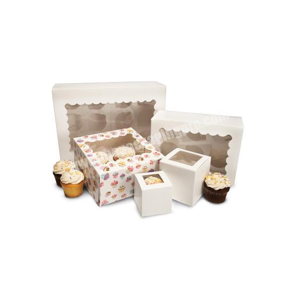 Wholesale Ecofreindly Paper Boxes Cupcake Gift Boxes Bakery Macaron Pastry Boxes