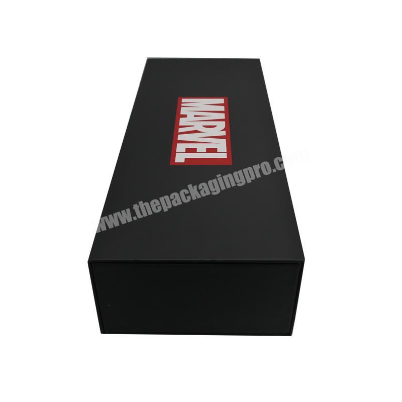 Wholesale elegant black magnetic folding box