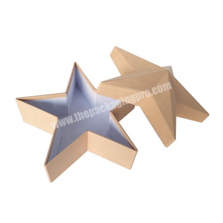 Wholesale Empty Cardboard Paper Packing Star Shape Sweet Chocolate Gift Box