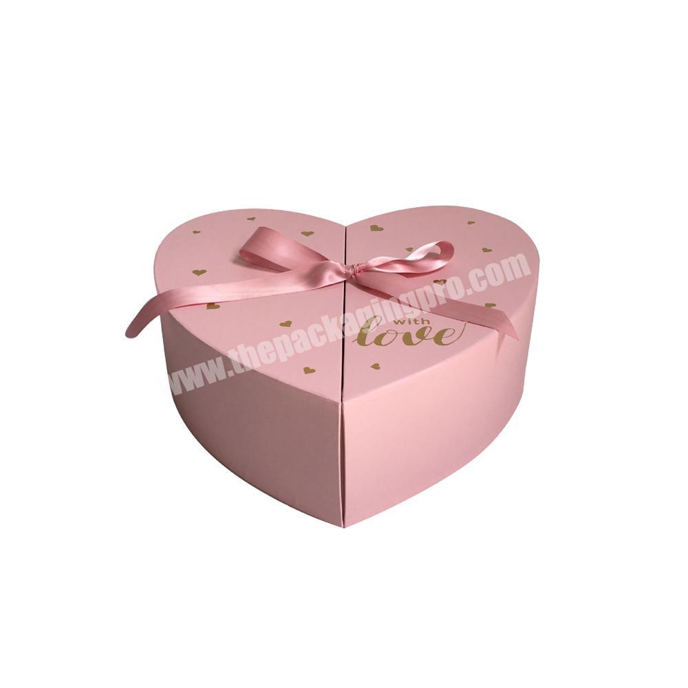 Wholesale custom heart shaped gift box plain flower boxes for bouquets  flower packaging Chocolate Christmas gift box