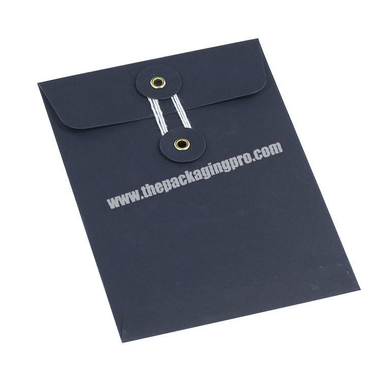 Wholesale factory color logo printing customized any size black envelope