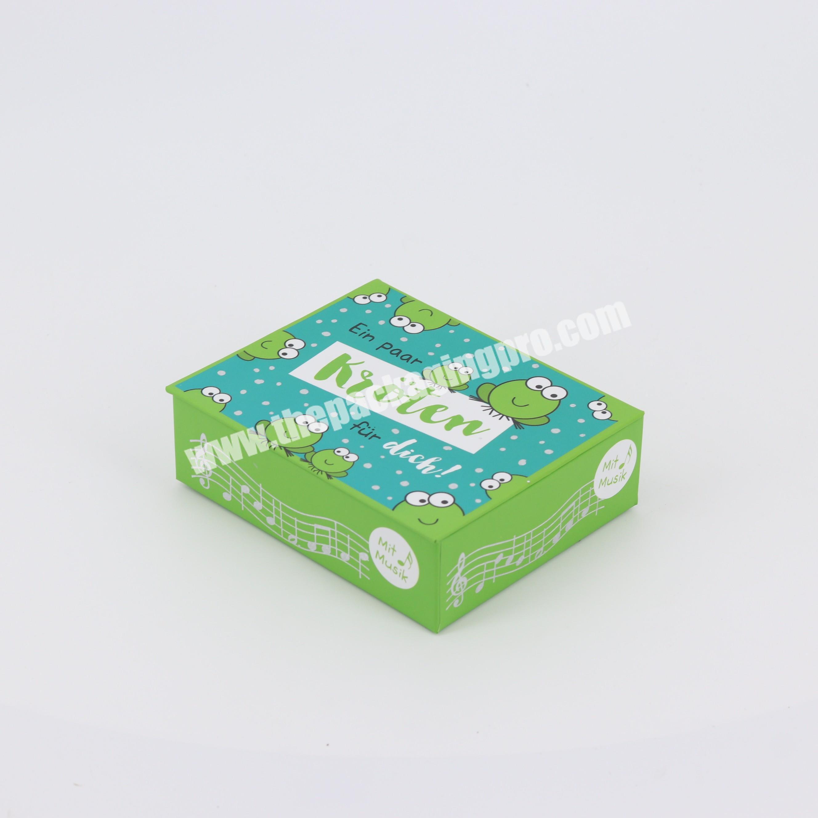 Wholesale factory price base Cartoons frog gift box with logo