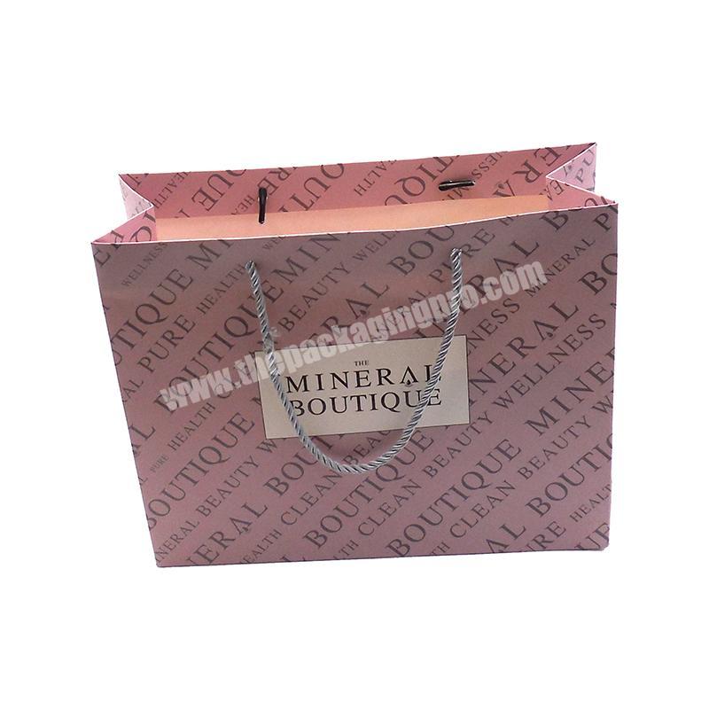 Wholesale Fashion Custom Boutique Clothes Shopping Gift Packaging Coated Paper Bag