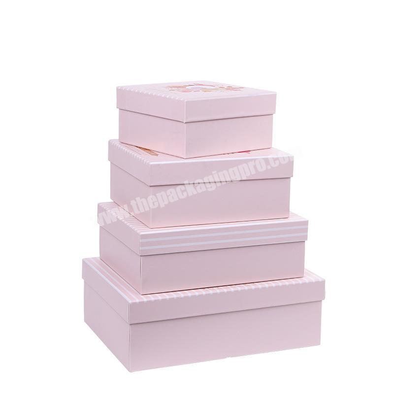 Wholesale fashion happy bird girl portable gift packaging box custom heaven and earth cover box daily gift packaging