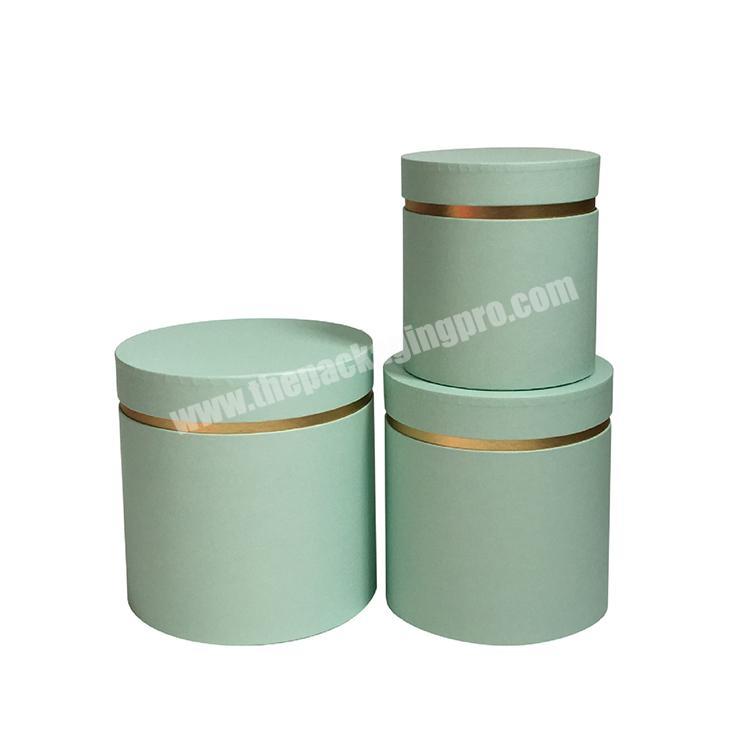 Wholesale Flower Round Tube Boxes with Gold Hot Stamping Edge