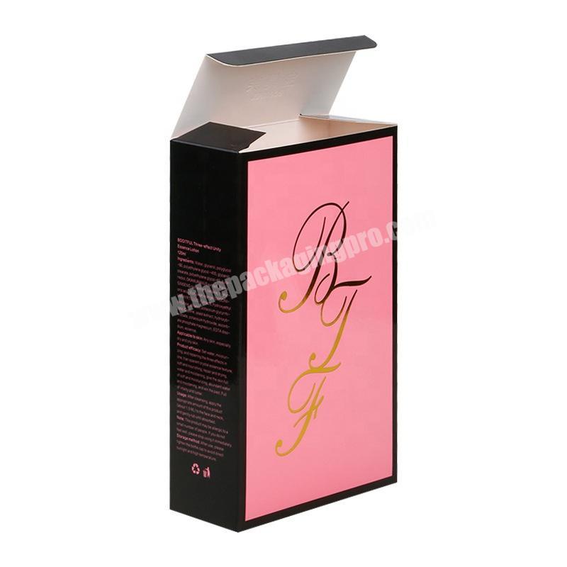 Wholesale foldable strong cardboard cosmetic packaging paper box