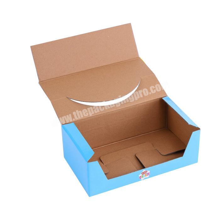 Wholesale folding corrugated paper shoe boxes with custom logo printing
