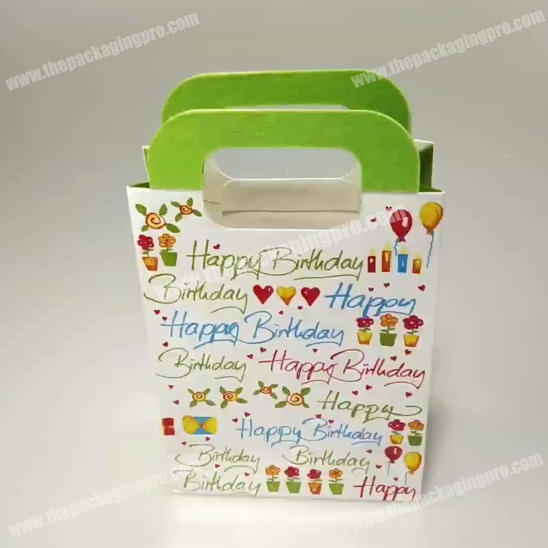 Wholesale Free Sample Colorful Luxury Gift Bags Paper Shopping Bags Birthday Gift Bags with Handle