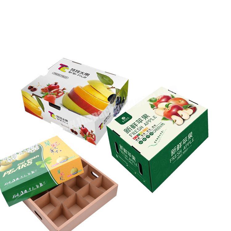 Wholesale fruit appleCherrypeach corrugated packaging box cardboard tray box mailing carton