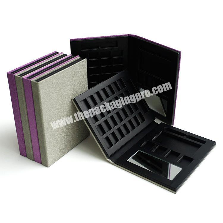 Wholesale glitter empty magnetic eyeshadow palette compact case