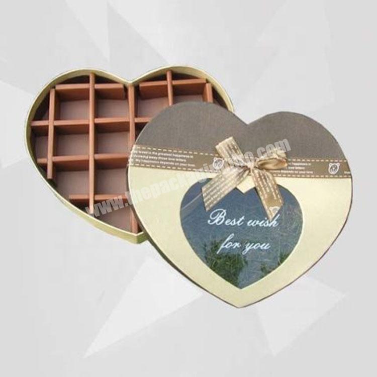 Wholesale heart shaped wedding favour gift boxes packaging box for praline chocolate