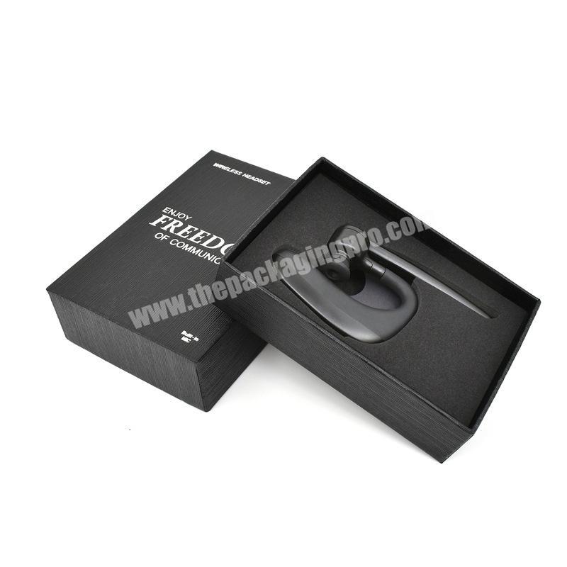 Wholesale High Quality Bluetooth Earphone Cardboard Packing Gift Box with Lid and Foam Insert