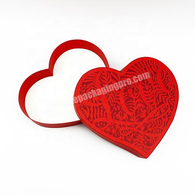 Wholesale high quality custom color heart shape paper gift box