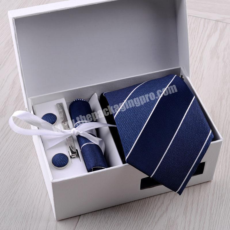 Wholesale High Quality Custom Logo Rigid Folding Magnetic Ties Gift Storage Packing Box for Men