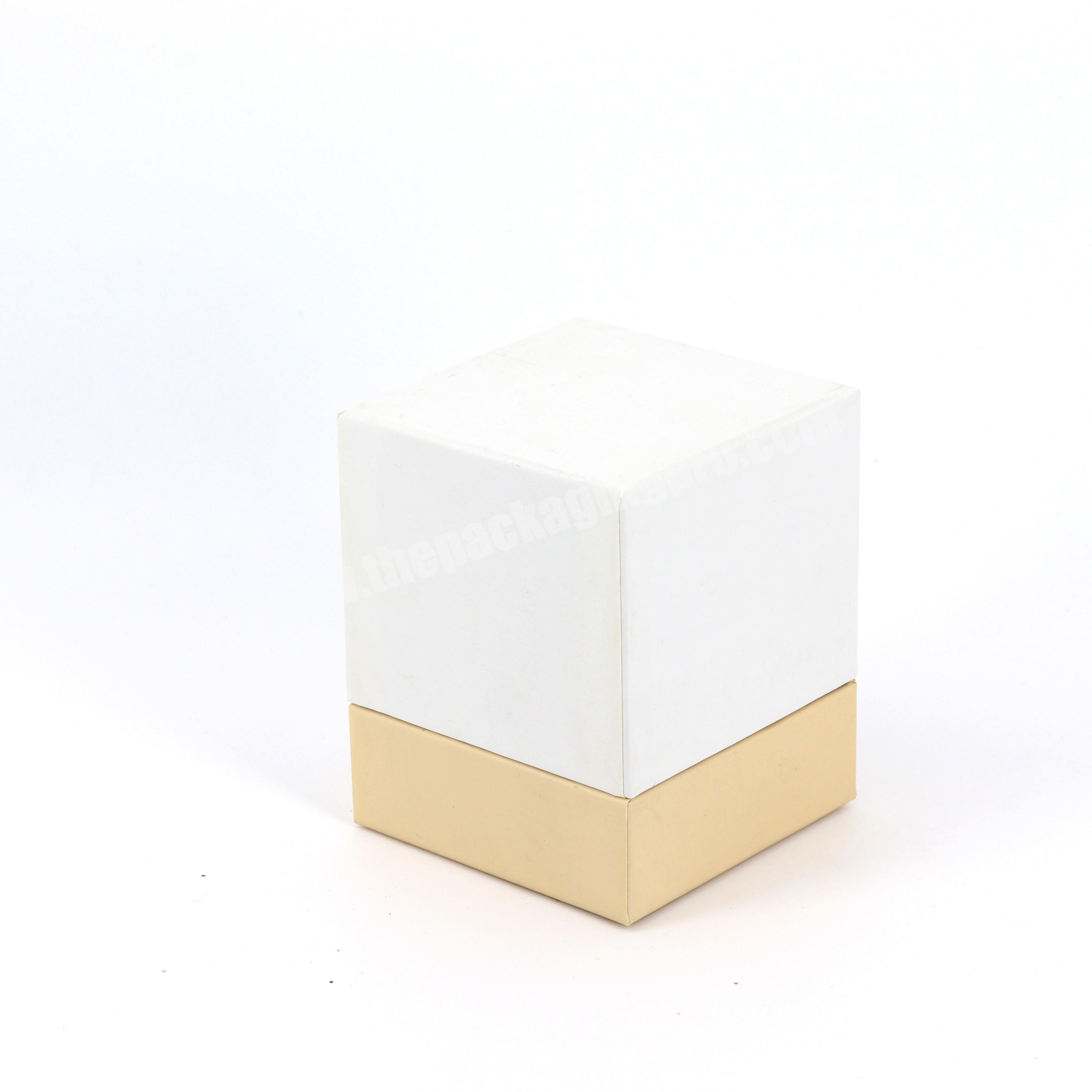 Wholesale High Quality Fancy Foam Insert Rigid Luxury Custom Candle Box Packaging Gift Box with Lid White