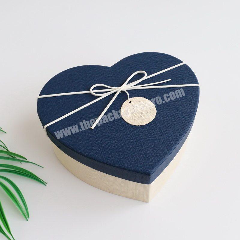 Wholesale High Quality Heart Shape Valentine Gift Packaging Box for Flowers Chocolate with Customized Logo