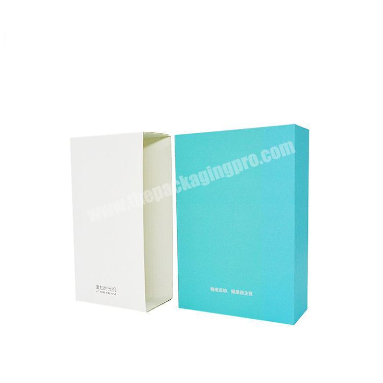 Wholesale High Quality Light Blue Magnetic Rectangle Packing Box for Electronic Products with Custom Logo