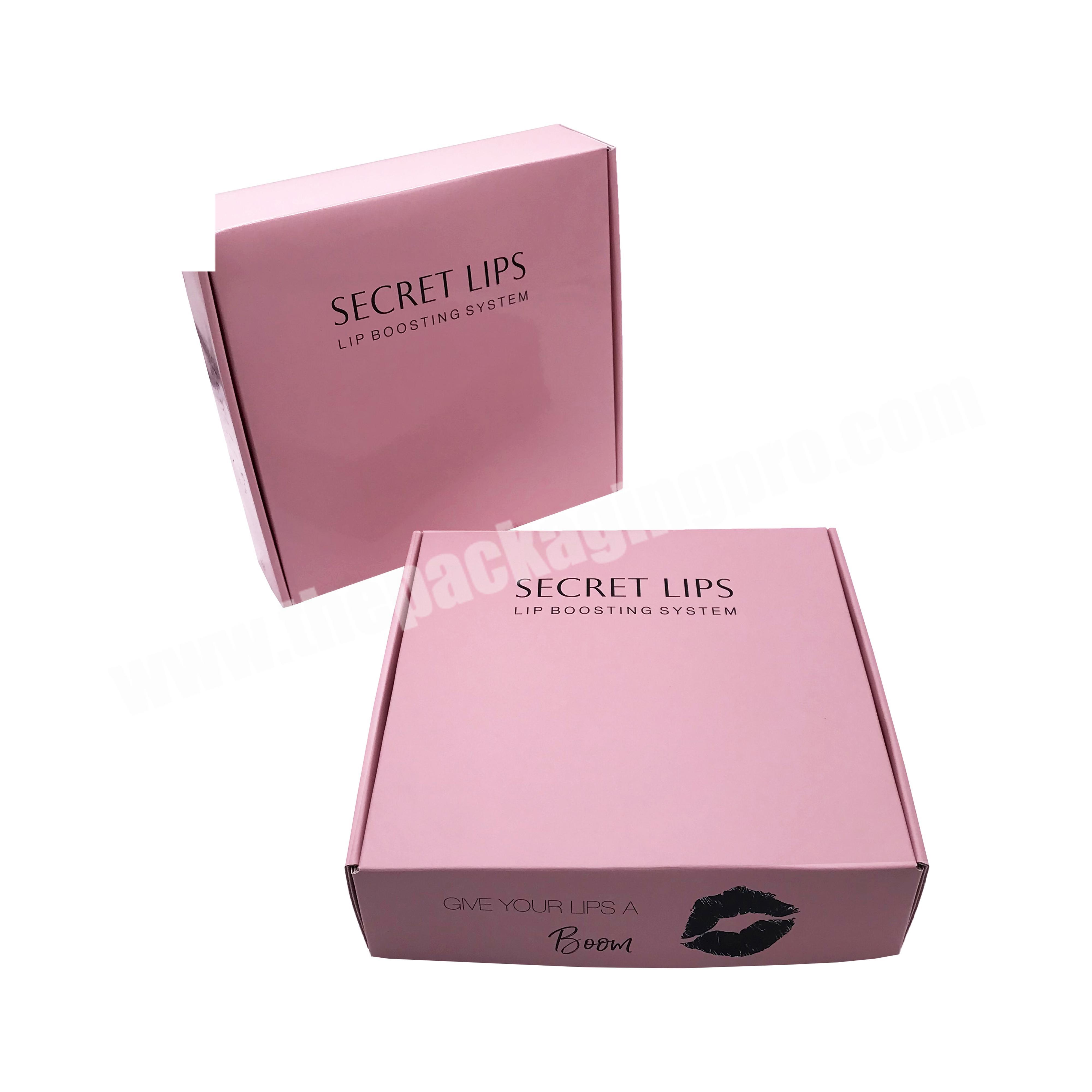 wholesale high quality pink folds Corrugated box for cosmetic costume  wedding
