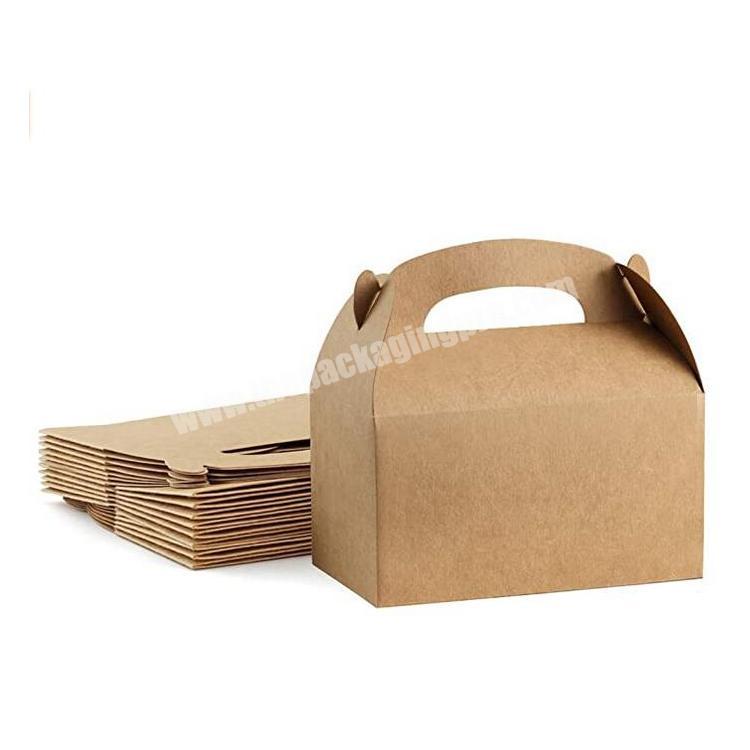 Wholesale high quality portable brown kraft box cake packing box