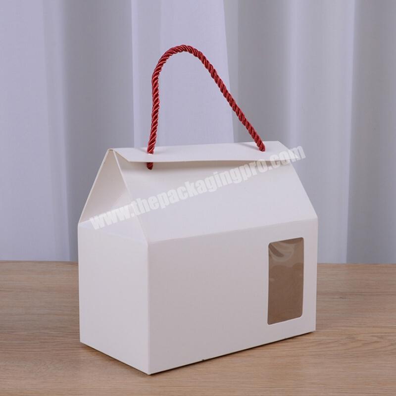 Wholesale High Quality Portable Clear Window Pastry  Food  Tea Kraft Gift Packing Box