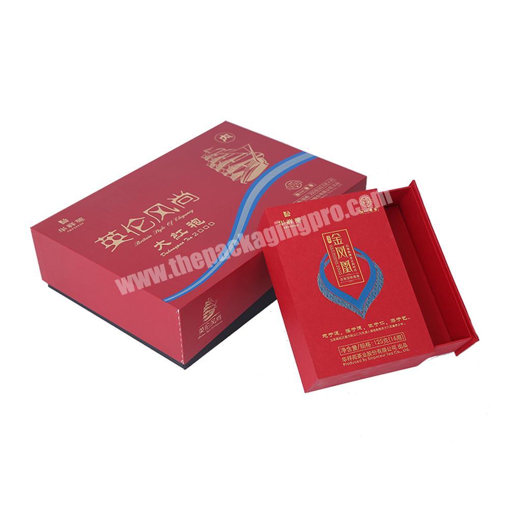 Wholesale High Quality Printed Luxury Custom Red Tea Gift Box